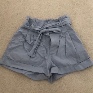 Light blue paperbag tie pants